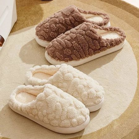 Household Plush Women's Warm Slippers Cotton Slippers